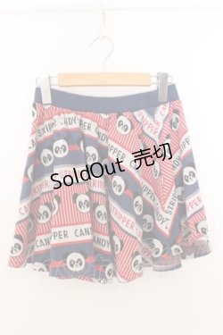 画像1: Candy Stripper / ペペ＆ロゴスカート 2 ブルー×レッド O-26-02-19-1036-PU-SK-OW-OS