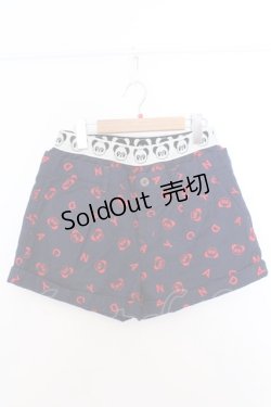 画像1: Candy Stripper / ペペ刺繍レイヤード風ショートパンツ S ネイビー×レッド O-26-02-19-1037-PU-PA-OW-OS
