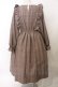 画像2: m petit by misako / CHKフリルOPナガ ワンピース S ブラウン O-26-02-19-1041-LO-OP-OW-OS (2)