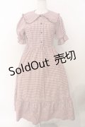 m petit by misako / AM*ギンガムCHKワンピース M アカ O-26-02-19-1045-LO-OP-OW-OS