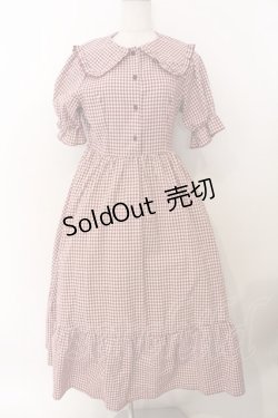 画像1: m petit by misako / AM*ギンガムCHKワンピース M アカ O-26-02-19-1045-LO-OP-OW-OS