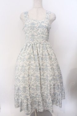 画像1: m petit by misako / MSKトワルドジュイジャンパースカート M ブルーグリーン系 O-26-02-19-1048-LO-SK-OW-OS