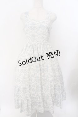 画像1: m petit by misako / MSKトワルドジュイジャンパースカート M ブルーグリーン系 O-26-02-19-1048-LO-SK-OW-ZT0225L