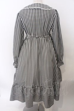 画像2: FLC / 星名桜子/ギンガムチェックワンピース L クロ O-26-02-19-1049-LO-OP-OW-OS