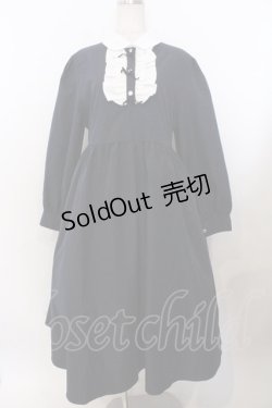 画像1: virally / 星名桜子/クラシックリボンワンピース L ネイビー O-26-02-19-1052-PU-OP-OW-OS