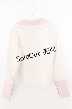 画像2: CHIP CLIP / 五月アイ/Cheese Bear/AIピンタックブラウス M アイボリー×ピンク O-26-02-19-1056-PU-BL-OW-OS