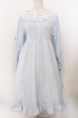 画像1: Cherirulu Chocola / MYレースフリルワンピース M サックス O-26-02-19-1057-GO-OP-OW-ZT628 (1)