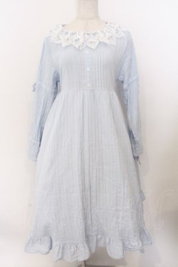 画像1: Cherirulu Chocola / MYレースフリルワンピース M サックス O-26-02-19-1057-GO-OP-OW-OS