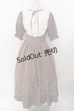 画像1: m petit by misako / ナシジムジキリカエワンピース M ブラウン O-26-02-19-1058-LO-OP-OW-OS