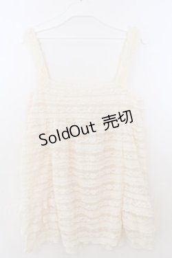 画像3: axes femme / ティアードレースオーバーキャミ M キナリ O-26-02-19-1008-AX-TO-OW-OS