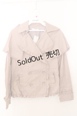 画像1: axes femme / ケープ付きショートトレンチ M ピンク O-26-02-19-1010-AX-CO-OW-OS