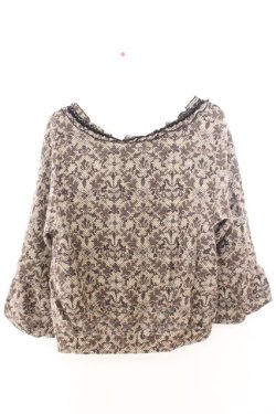 画像3: axes femme / アラベスク風ニットカーディガン M クロ O-26-02-19-1011-AX-TO-OW-OS