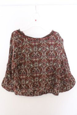 画像3: axes femme / アラベスク風ニットカーディガン M アカ O-26-02-19-1012-AX-TO-OW-OS