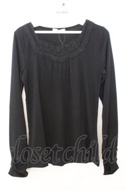 画像1: axes femme / パール使いインナープルオーバー M クロ O-26-02-19-1002-AX-TO-OW-OS