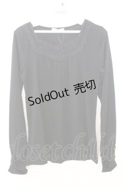 画像1: axes femme / パール使いインナープルオーバー M クロ O-26-02-19-1002-AX-TO-OW-OS