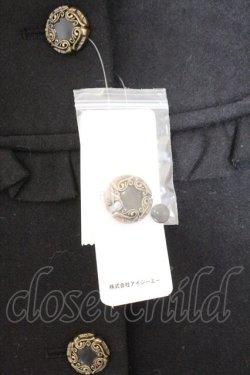 画像2: axes femme / BackフリルAラインコート M クロ O-26-02-19-1014-AX-CO-OW-OS