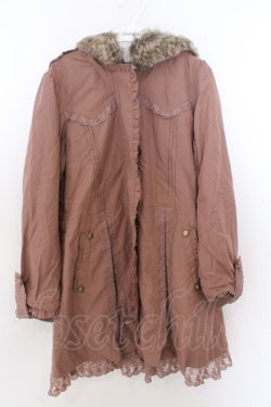 画像1: axes femme / ボアライナー付きモッズコート M ピンク O-26-02-19-1017-AX-CO-OW-OS