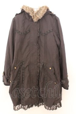 画像1: axes femme / ボアライナー付きモッズコート M チャコール O-26-02-19-1018-AX-CO-OW-OS