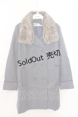 画像1: axes femme / キラキラドットコート M ブルー O-26-02-19-1020-AX-CO-OW-ZT0222J