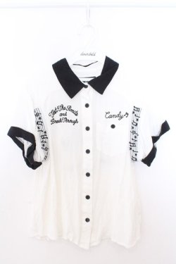 画像1: Candy Stripper / ペペ刺繍シャツ M ホワイト O-26-02-19-1021-PU-BL-OW-OS