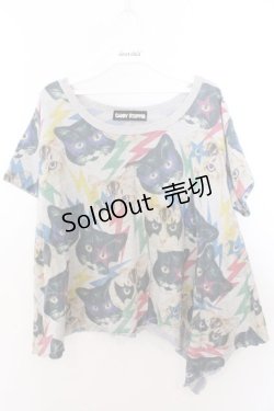 画像1: Candy Stripper / キャットpt変形カットソー 2 グレー O-26-02-19-1025-PU-TO-OW-OS