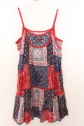 Candy Stripper / バンダナ柄キャミワンピース 2 レッド系 O-26-02-19-1029-PU-OP-OW-OS