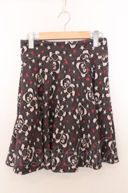 画像1: Candy Stripper / ペペジャガードスカート 2 ブラック×レッド O-26-02-19-1032-PU-SK-OW-OS