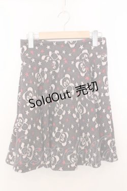 画像1: Candy Stripper / ペペジャガードスカート 2 ブラック×レッド O-26-02-19-1032-PU-SK-OW-OS