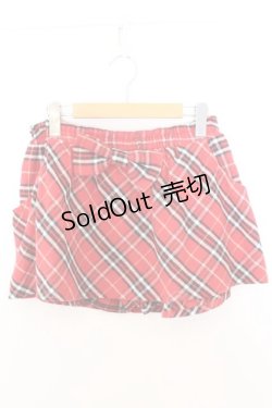 画像1: Candy stripper / リボンチェックスカパン 2 レッド O-26-02-19-1034-0-PA-OW-OS