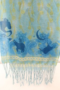 画像2: axes femme POETIQUE / アラジン/ストール  ターコイズグリーン O-26-02-19-071-AX-ZA-OW-OS