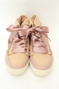 axes femme / 折り返しレーススニーカー S ピンク O-26-02-19-073-AX-SH-OW-OS