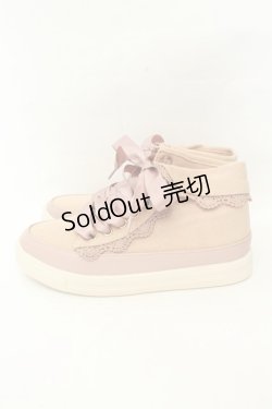 画像2: axes femme / 折り返しレーススニーカー S ピンク O-26-02-19-073-AX-SH-OW-OS