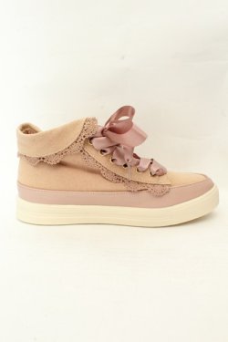 画像4: axes femme / 折り返しレーススニーカー S ピンク O-26-02-19-073-AX-SH-OW-OS