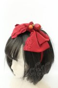 BABY,THE STARS SHINE BRIGHT / 赤いひとかけらのMarchenグログランリボンカチューシャ  えんじ O-26-02-19-077-BA-AC-OW-OS