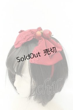 画像1: BABY,THE STARS SHINE BRIGHT / 赤いひとかけらのMarchenグログランリボンカチューシャ  えんじ O-26-02-18-077-BA-AC-OW-OS