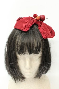 画像2: BABY,THE STARS SHINE BRIGHT / 赤いひとかけらのMarchenグログランリボンカチューシャ  えんじ O-26-02-19-077-BA-AC-OW-OS