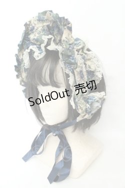 画像1: metamorphose / ゴブランブーケハーフボンネット  ブルー O-26-02-19-078-ME-AC-OW-OS