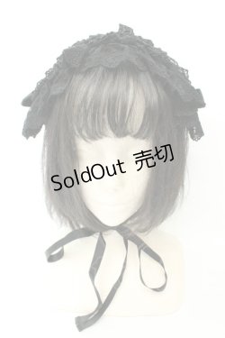 画像2: metamorphose / チュールレースヘッドドレス（パールチェーン）  クロ O-26-02-18-079-ME-AC-OW-OS