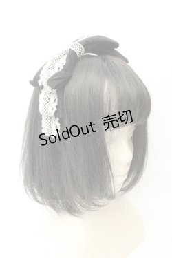 画像1: metamorphose / クラシカルリボンカチューシャ  クロ×シロ O-26-02-18-080-ME-AC-OW-OS