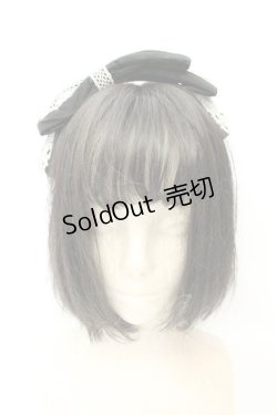 画像2: metamorphose / クラシカルリボンカチューシャ  クロ×シロ O-26-02-18-080-ME-AC-OW-OS