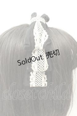 画像3: metamorphose / クラシカルリボンカチューシャ  クロ×シロ O-26-02-18-080-ME-AC-OW-OS