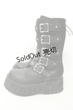 画像3: HYSTERIC GLAMOUR / プラットフォームバックルブーツ 25cm ブラック O-26-02-19-084-PU-SH-IG-OS