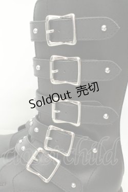 画像4: HYSTERIC GLAMOUR / プラットフォームバックルブーツ 25cm ブラック O-26-02-19-084-PU-SH-IG-OS