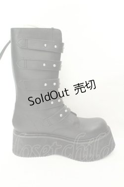 画像6: HYSTERIC GLAMOUR / プラットフォームバックルブーツ 25cm ブラック O-26-02-19-084-PU-SH-IG-OS