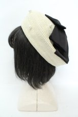 画像2: axes femme kawaii / リボンサマーベレー  ナチュラル×クロ O-26-02-18-085-AX-AC-IG-ZTK037 (2)