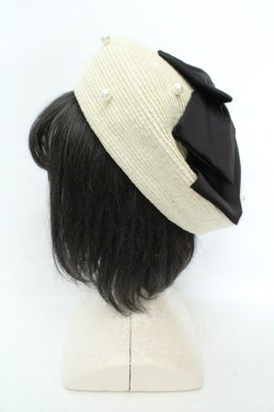 画像2: axes femme kawaii / リボンサマーベレー  ナチュラル×クロ O-26-02-19-085-AX-AC-IG-ZT0220C