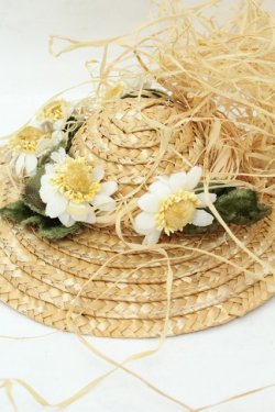 画像2: PINK HOUSE / 麦わらハットコサージュ  ナチュラル O-26-02-19-086-LO-ZA-IG-ZT0220C