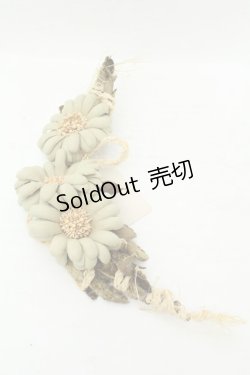 画像1: KANEKO ISAO / 3連マーガレットコサージュ  ミント×イエロー O-26-02-19-088-EL-ZA-IG-OS