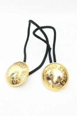 画像1: KANEKO ISAO / ボタンヘアゴム  ゴールド O-26-02-19-095-EL-AC-IG-ZT0220C