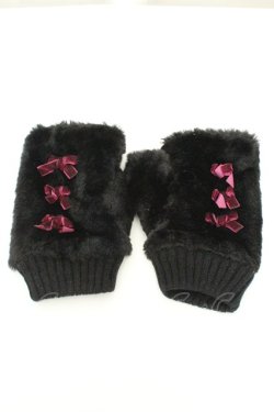 画像1: axes femme / ファーグローブ  クロ O-26-02-19-030-AX-ZA-IG-OS